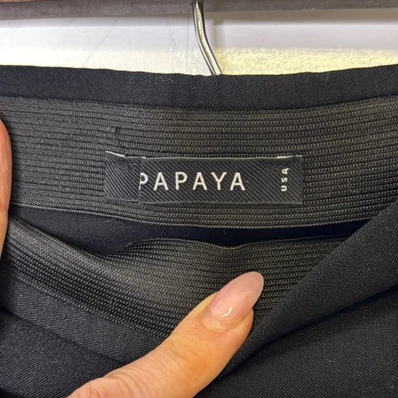 Papaya Black Mini Pencil Skirt for Work - Picture 2 of 5